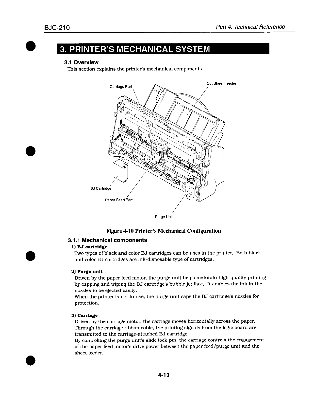 Canon BubbleJet BJC-210 Service Manual-3